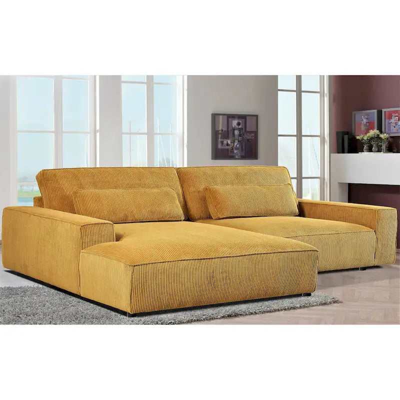 US Pride Furniture 105.52 W Oversized Wood Frame Luxe Sectional Sofa