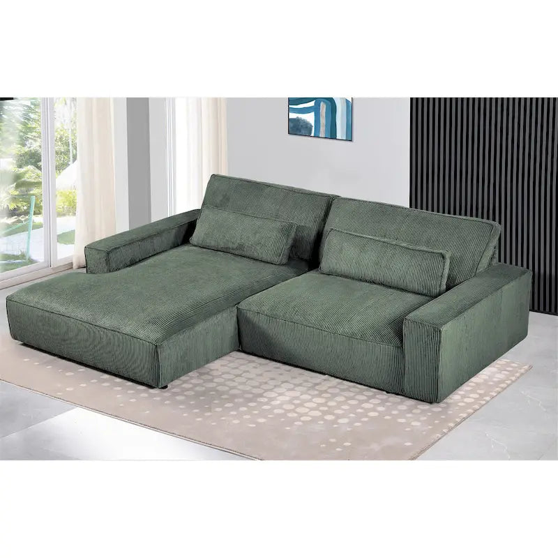 US Pride Furniture 105.52 W Oversized Wood Frame Luxe Sectional Sofa