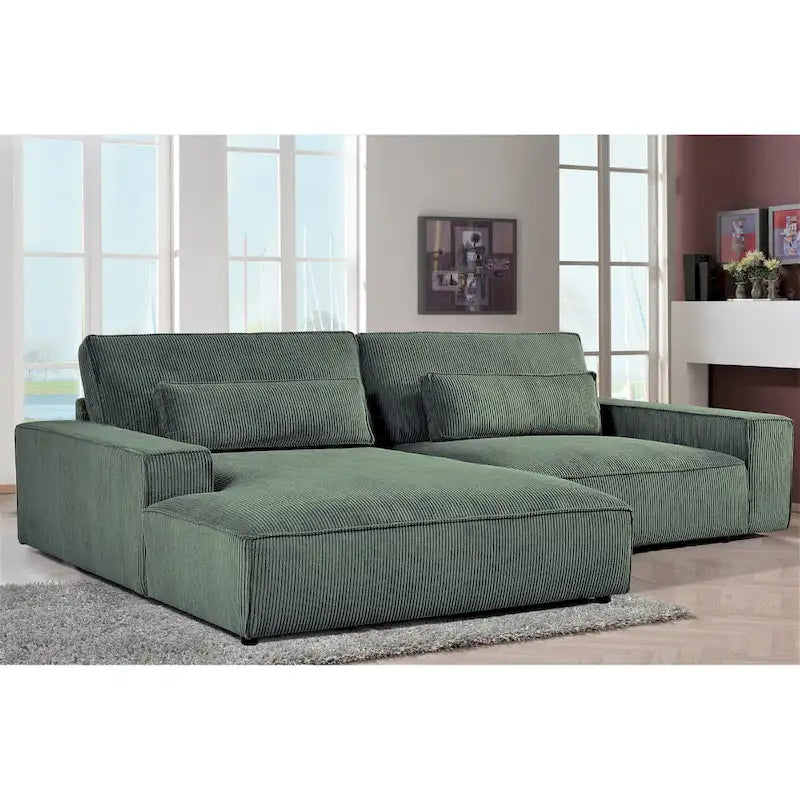 US Pride Furniture 105.52 W Oversized Wood Frame Luxe Sectional Sofa