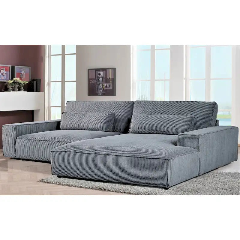 US Pride Furniture 105.52 W Oversized Wood Frame Luxe Sectional Sofa