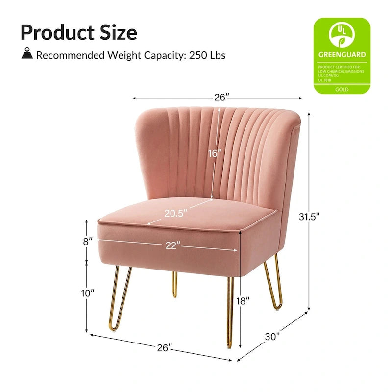 Barto Upholstered Side Chair with Tufted Back Set of 2 by HULALA HOME