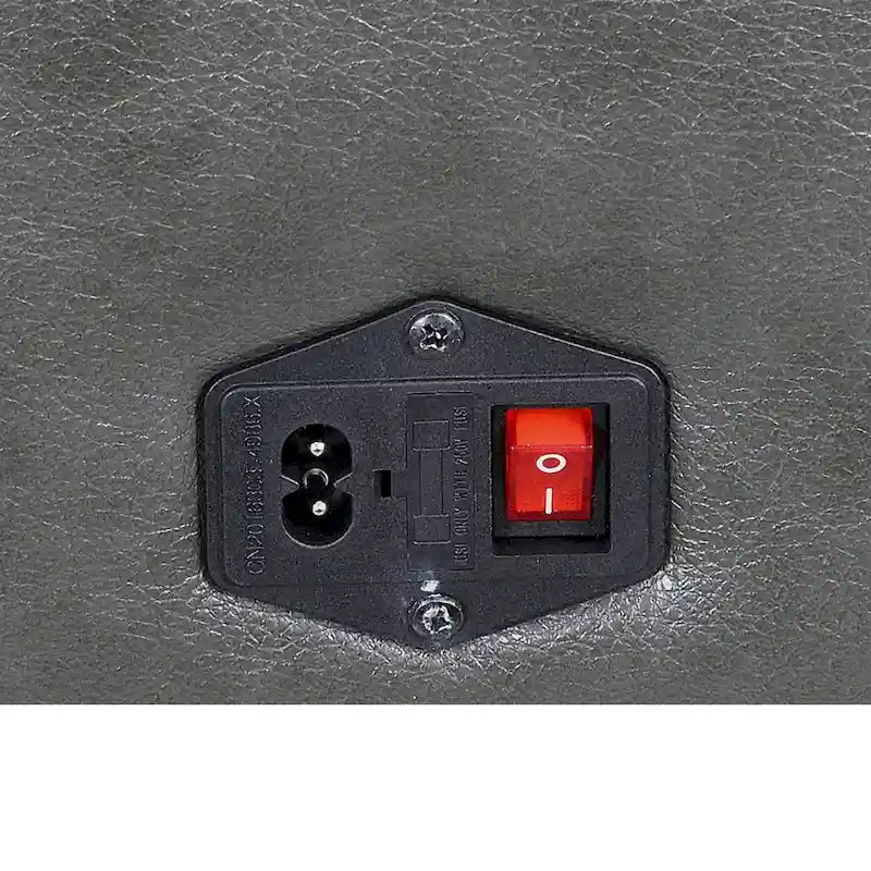 Newport Power Top Grain Leather Reclining Loveseat with Console by Greyson Living