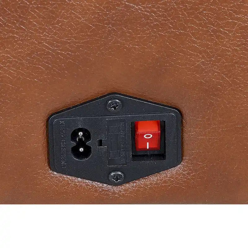 Newport Power Top Grain Leather Reclining Loveseat with Console by Greyson Living