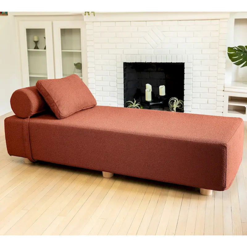 Jaxx Alvy Indoor Lounger / Daybed - Luxurious Lounger with Maple Feet, Boucle