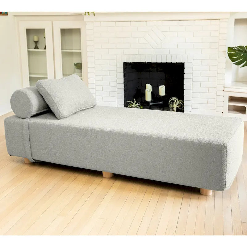 Jaxx Alvy Indoor Lounger / Daybed - Luxurious Lounger with Maple Feet, Boucle