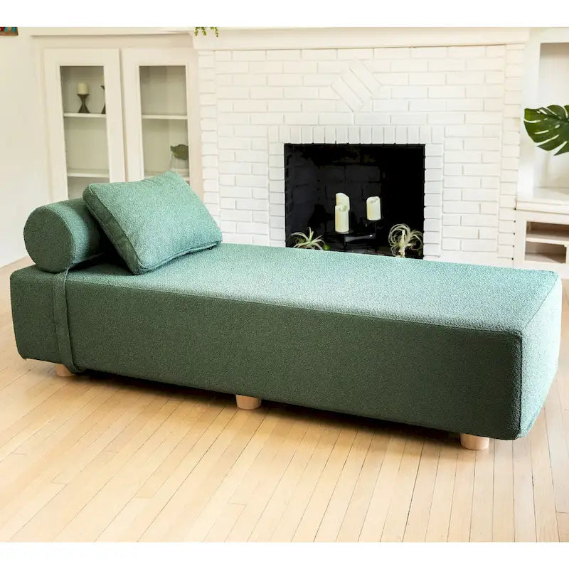 Jaxx Alvy Indoor Lounger / Daybed - Luxurious Lounger with Maple Feet, Boucle