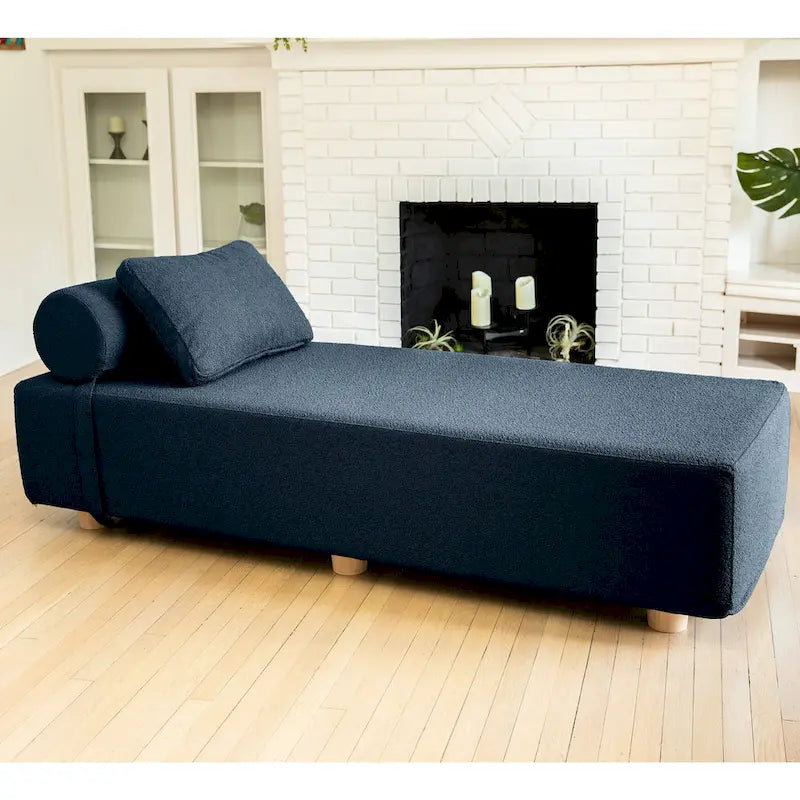 Jaxx Alvy Indoor Lounger / Daybed - Luxurious Lounger with Maple Feet, Boucle