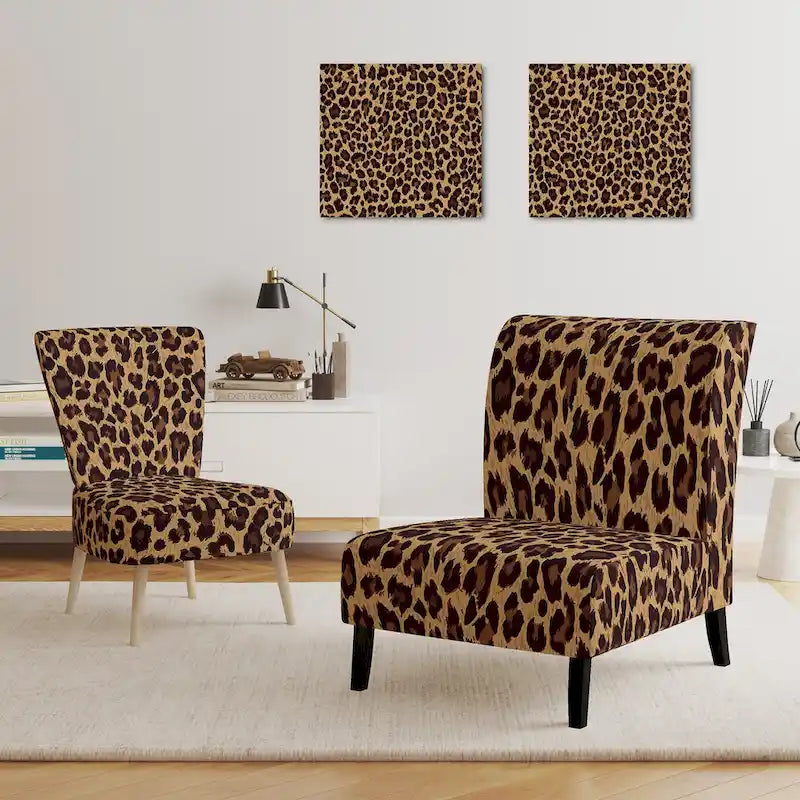 Designart  Leopard Fur II  Upholstered Cabin & Lodge Accent Chair and Arm Chair