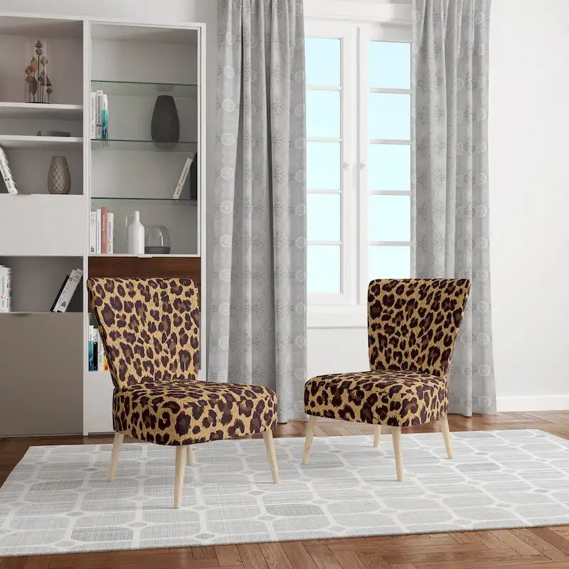 Designart  Leopard Fur II  Upholstered Cabin & Lodge Accent Chair and Arm Chair