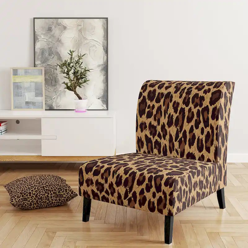 Designart  Leopard Fur II  Upholstered Cabin & Lodge Accent Chair and Arm Chair