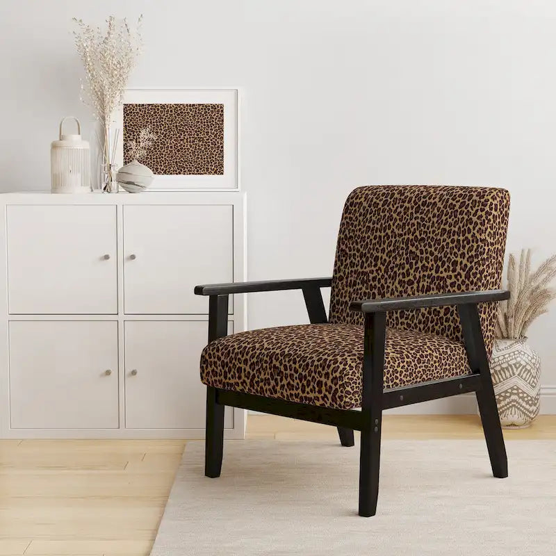 Designart  Leopard Fur II  Upholstered Cabin & Lodge Accent Chair and Arm Chair