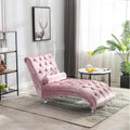Velvet Tufted Chaise Lounge Accent Living Room Chair