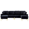 Velvet U-shaped modular detachable sectional sofa