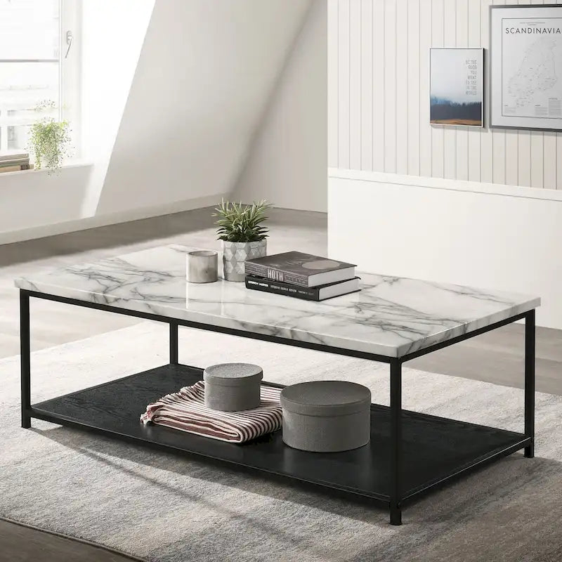 Vandy Contemporary 47-inch Wood 1-Shelf Coffee Table by Furniture of America