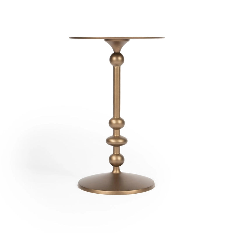 Zora Iron Pedestal Side Table