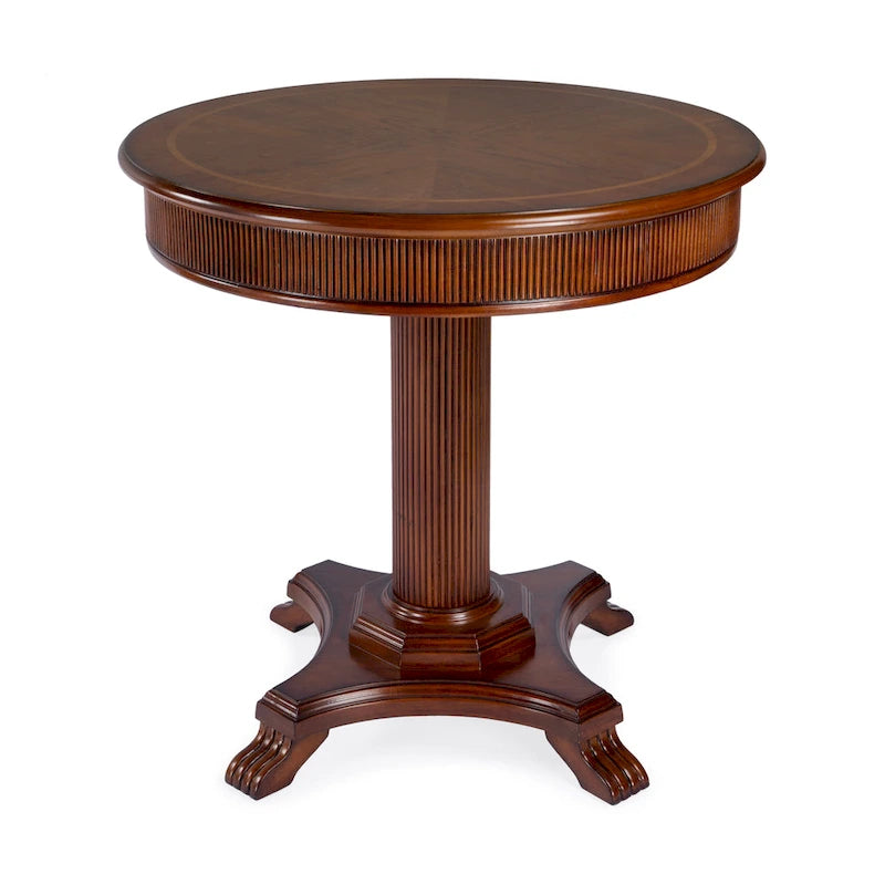 Ellsworth 36  Ribbed Pedestal Foyer Table
