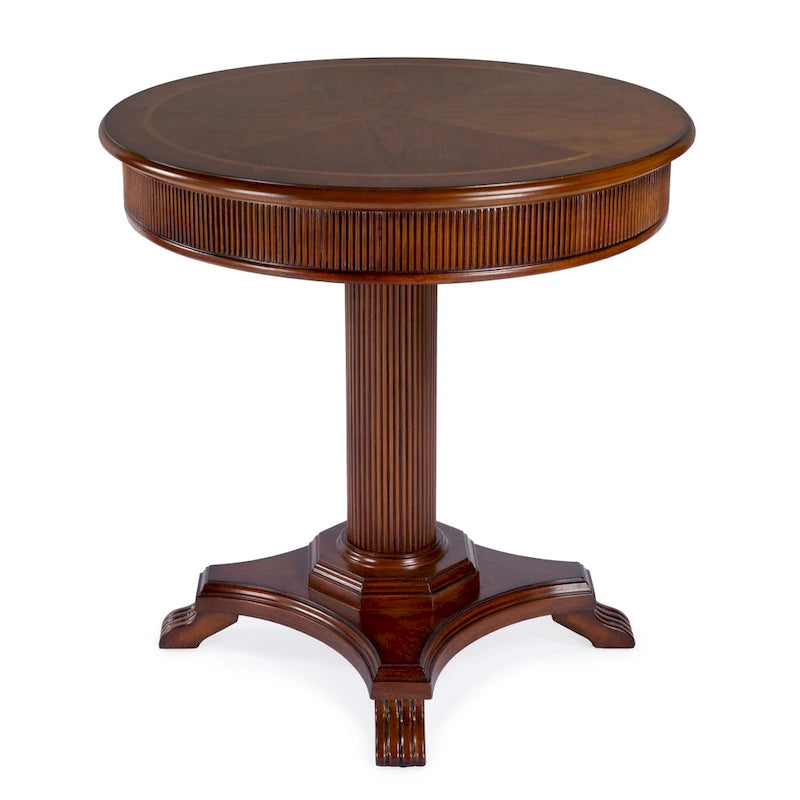 Ellsworth 36  Ribbed Pedestal Foyer Table