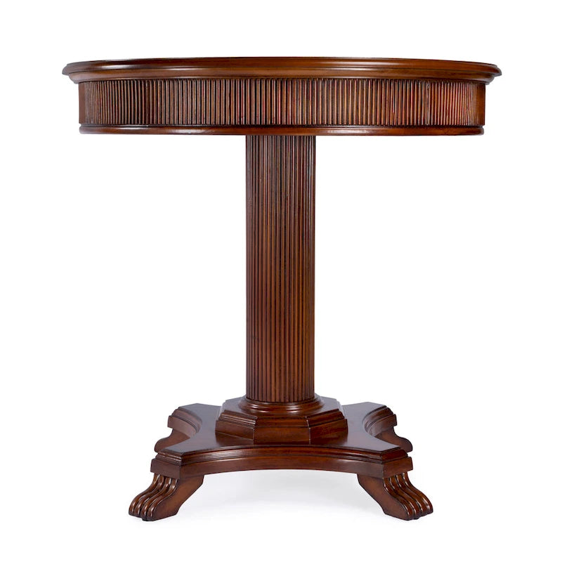 Ellsworth 36  Ribbed Pedestal Foyer Table