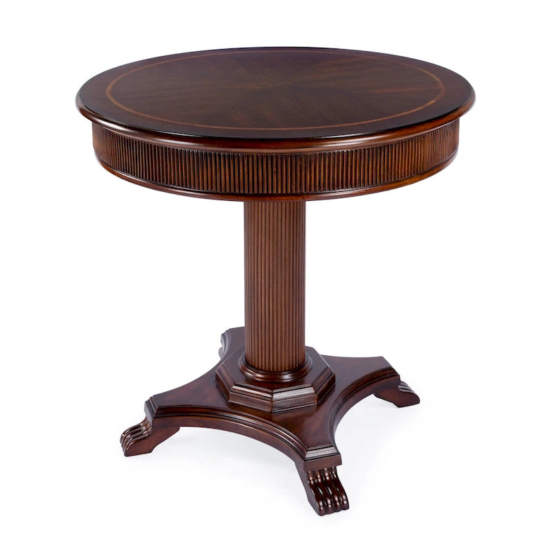 Ellsworth 36  Ribbed Pedestal Foyer Table