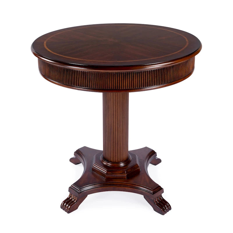 Ellsworth 36  Ribbed Pedestal Foyer Table