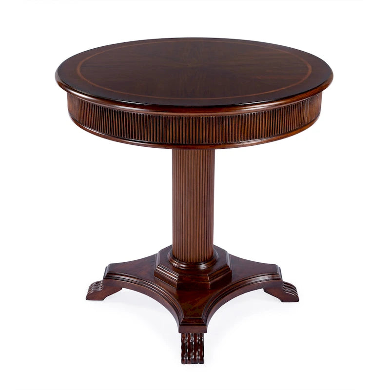 Ellsworth 36  Ribbed Pedestal Foyer Table