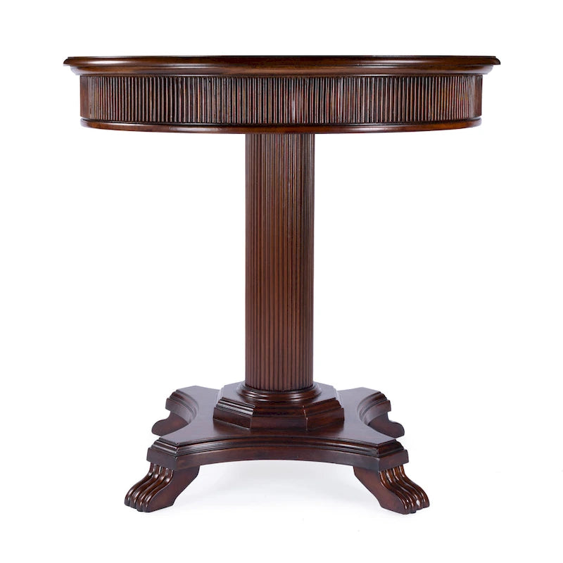 Ellsworth 36  Ribbed Pedestal Foyer Table