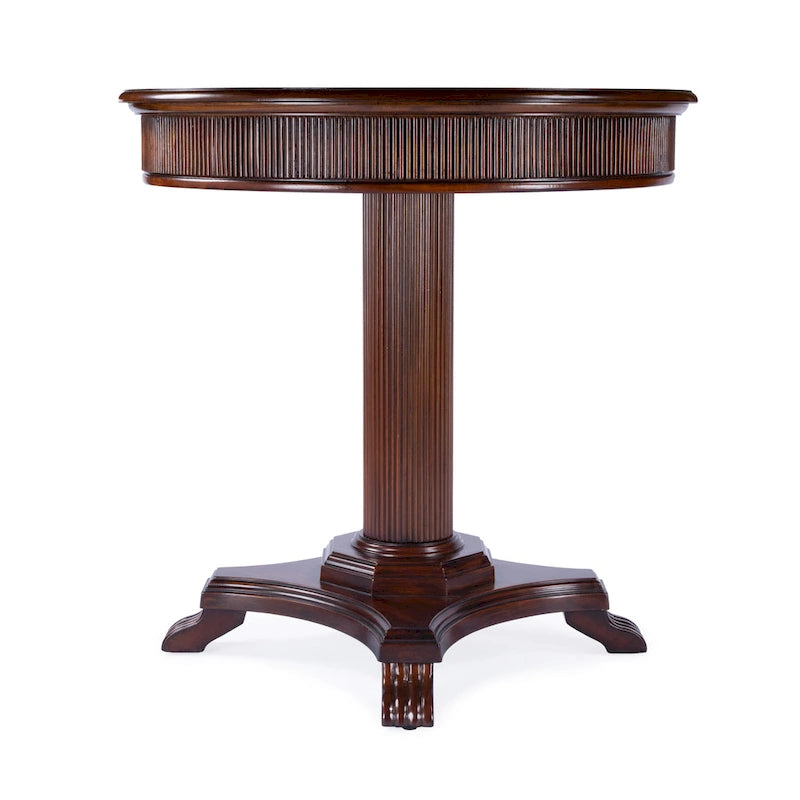Ellsworth 36  Ribbed Pedestal Foyer Table