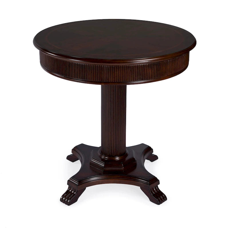 Ellsworth 36  Ribbed Pedestal Foyer Table