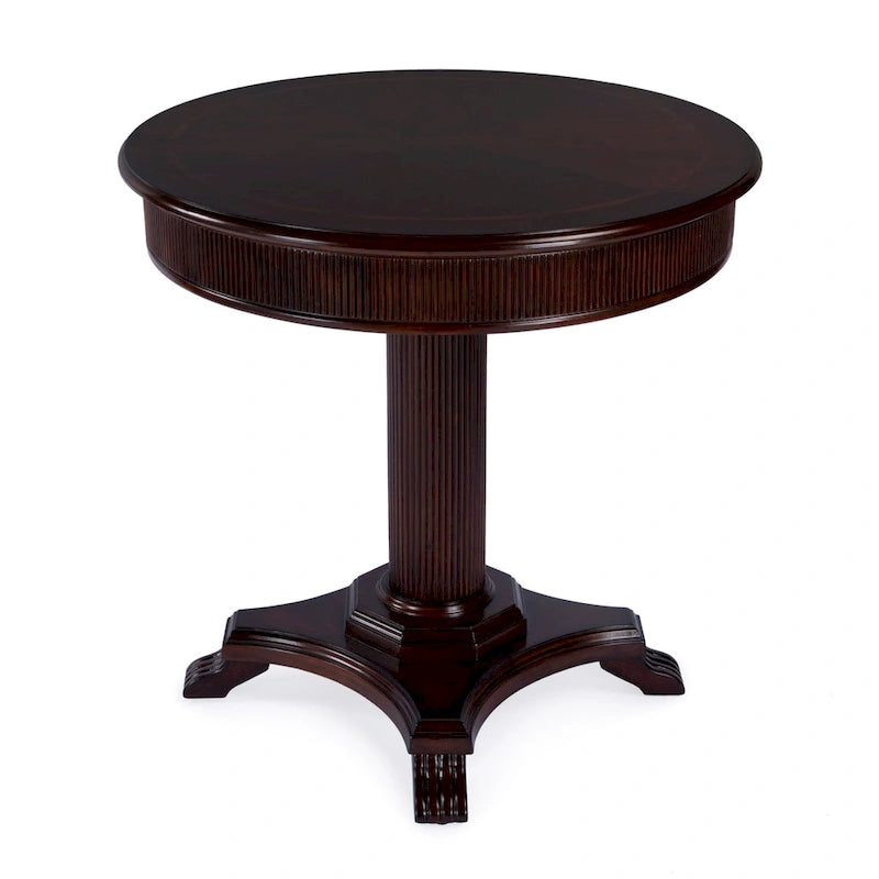 Ellsworth 36  Ribbed Pedestal Foyer Table