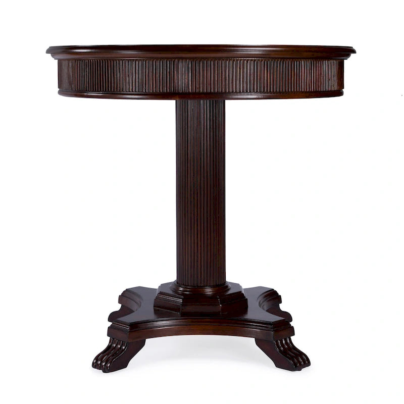 Ellsworth 36  Ribbed Pedestal Foyer Table