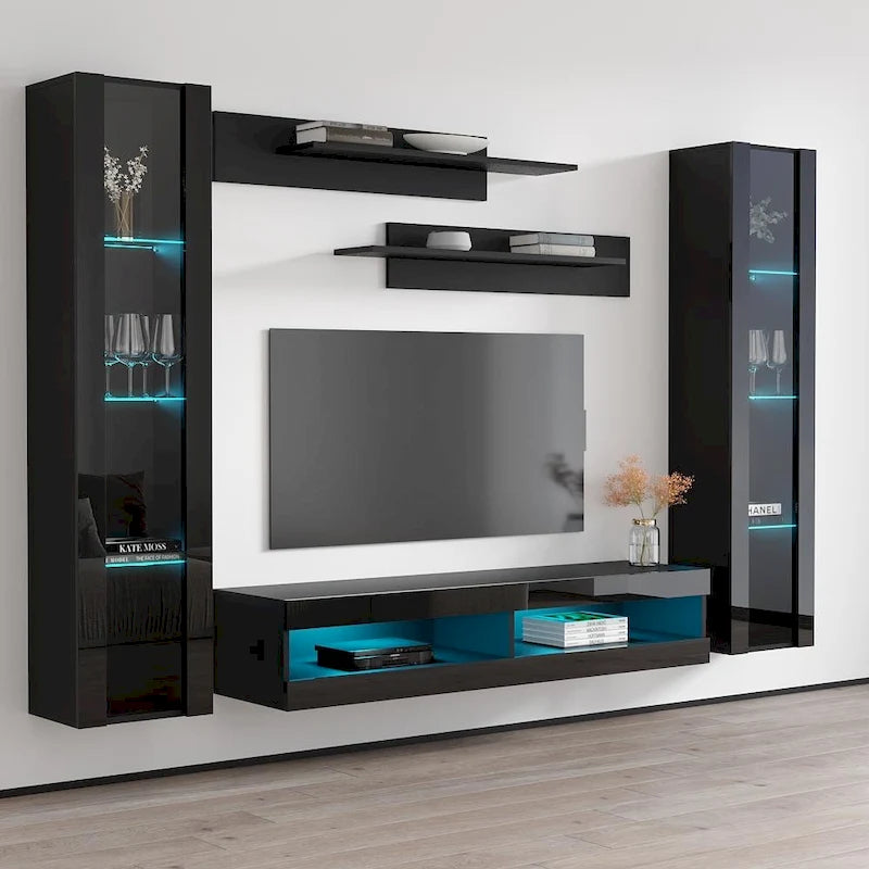 Fly AB2 34TV Wall Mounted Floating Modern Entertainment Center