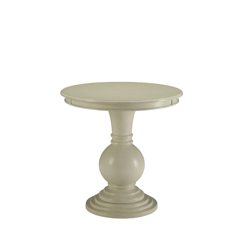 HomeRoots 26  White Solid And Manufactured Wood Round End Table - 26