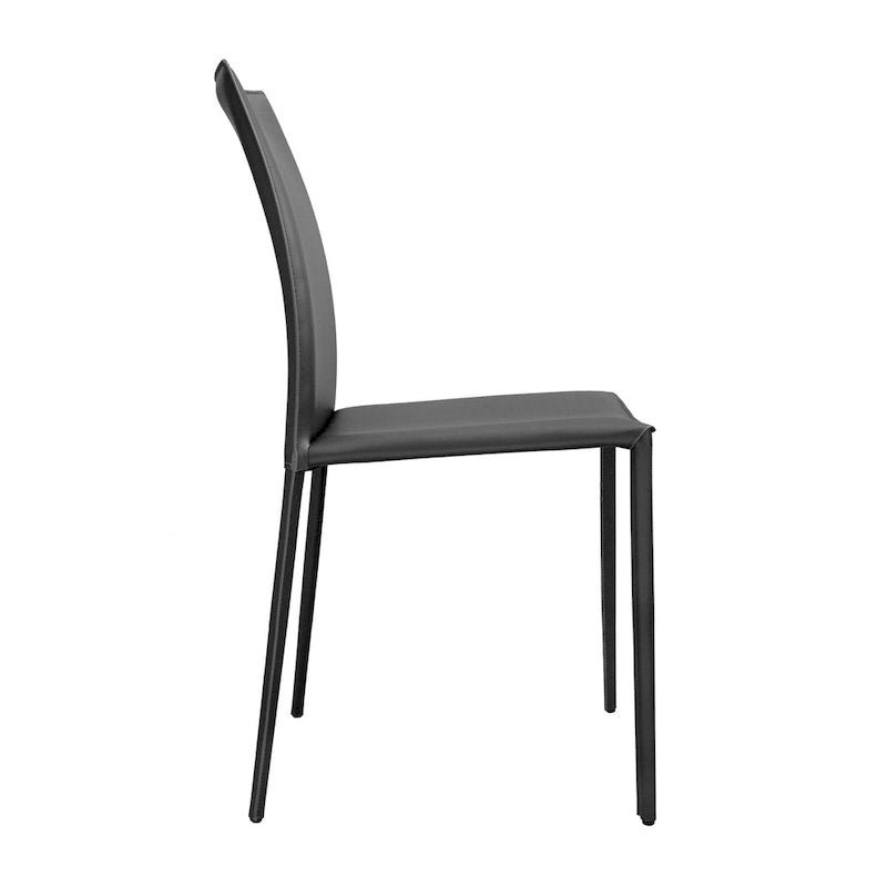 Lynda Mid-Century Modern Bonded Leather Dining Chair