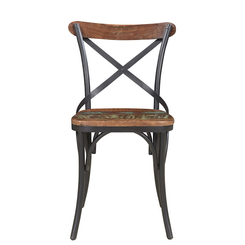 Linon Cross-Back Dining Chairs (Set of 2)