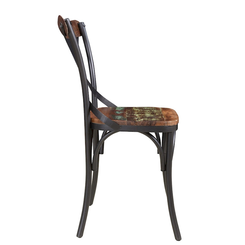 Linon Cross-Back Dining Chairs (Set of 2)