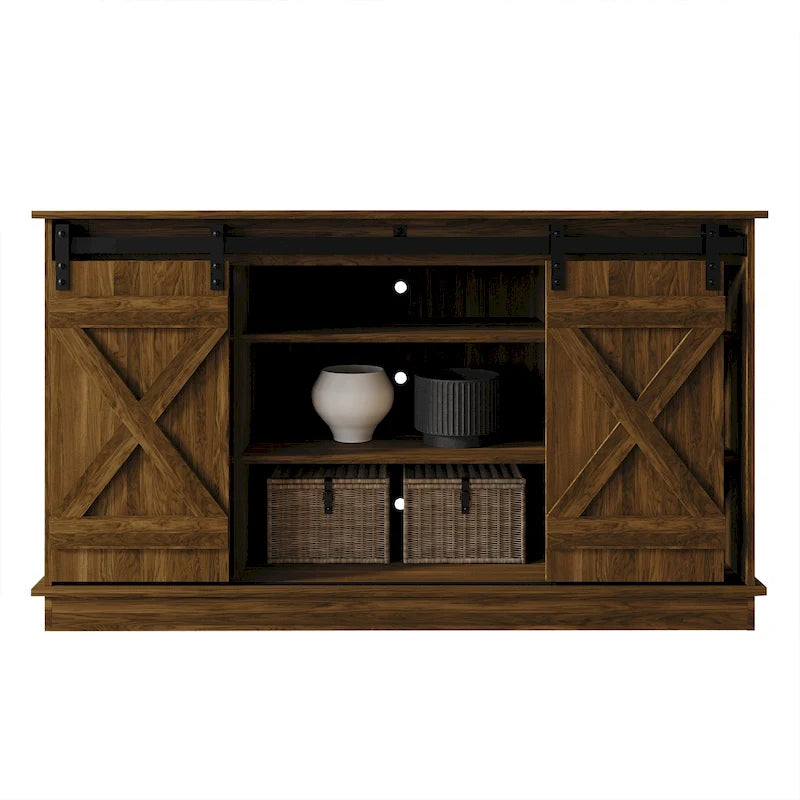CraftPorch Vintage Style with X-shaped Metal Glides Doors Sideboard