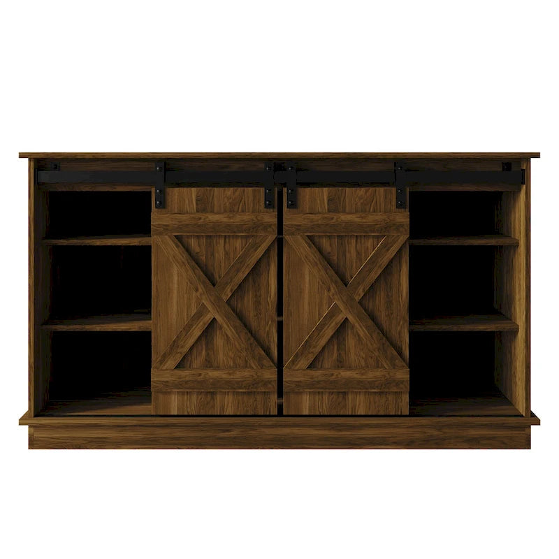 CraftPorch Vintage Style with X-shaped Metal Glides Doors Sideboard