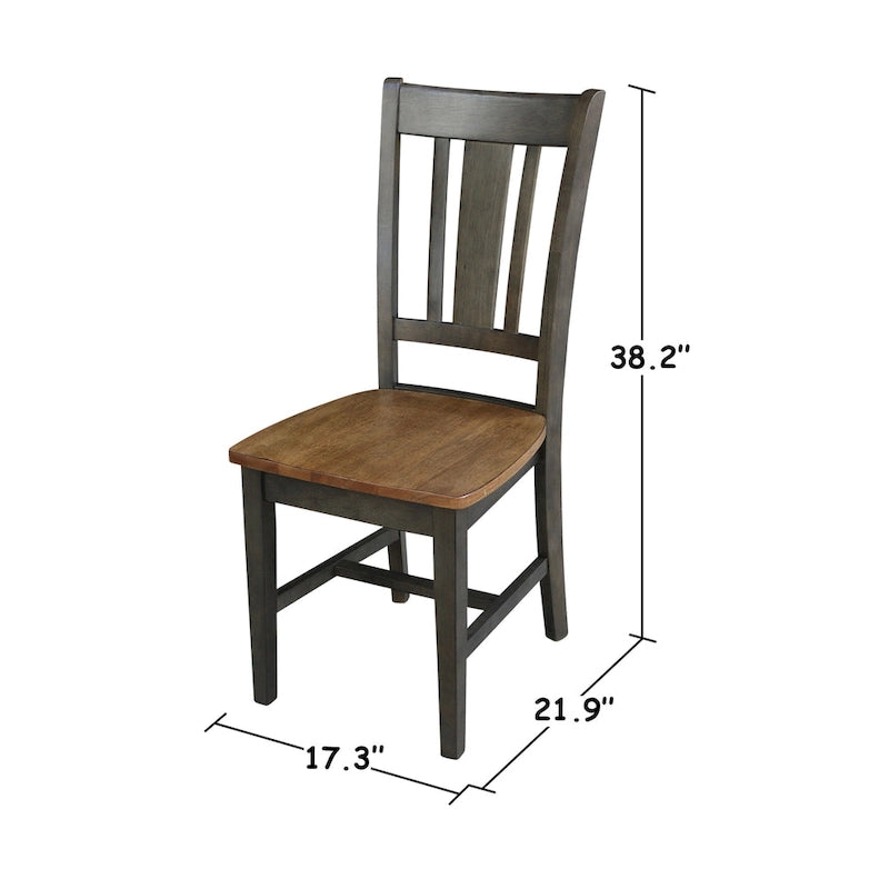 36  Round Solid Wood Extension Dining Table with 2 Dining Chairs