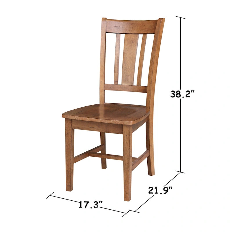 36  Round Solid Wood Extension Dining Table with 2 Dining Chairs
