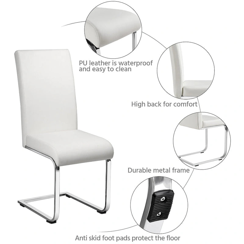 Yaheetech 2pcs Dining Chairs High Back Padded Chairs for Home