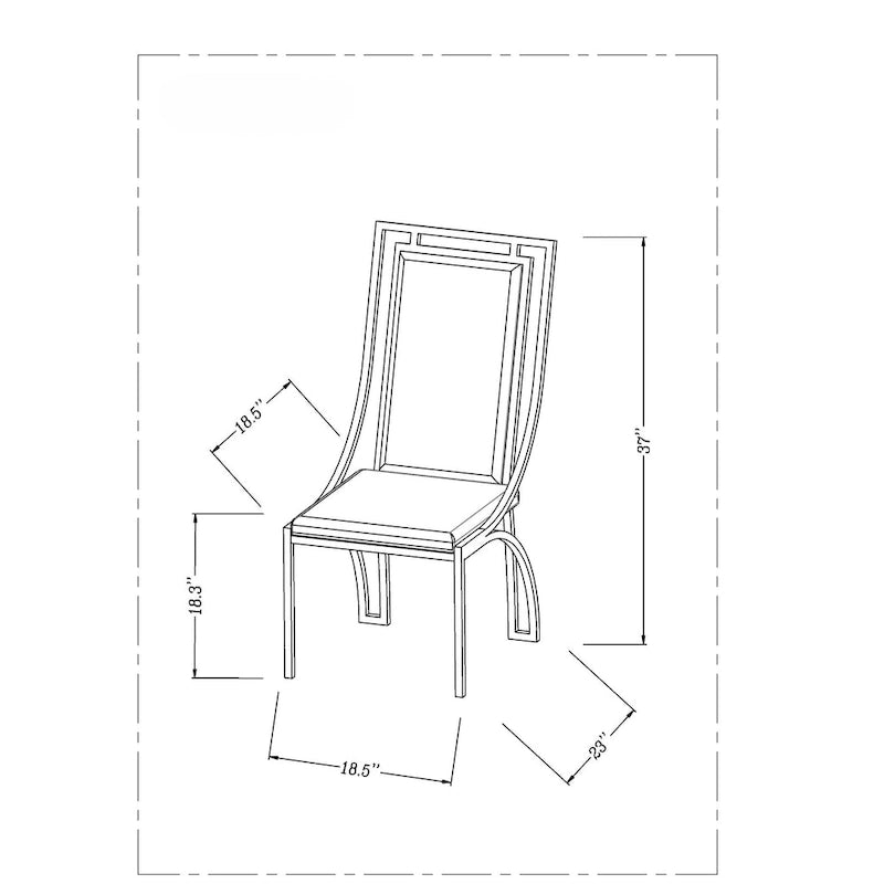 Somette Contemporary Open Frame Side Chair, Set of 2