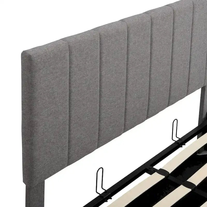 Mordern Upholstered Platform bed with a Hydraulic Storage System