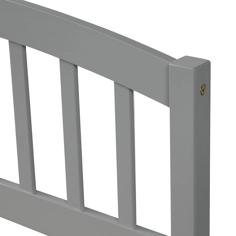 Nestfair Twin Size Wood Platform Bed with Two Drawers and Headboard