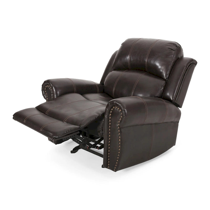Charlie Bonded Leather Glider Recliner by Christopher Knight Home