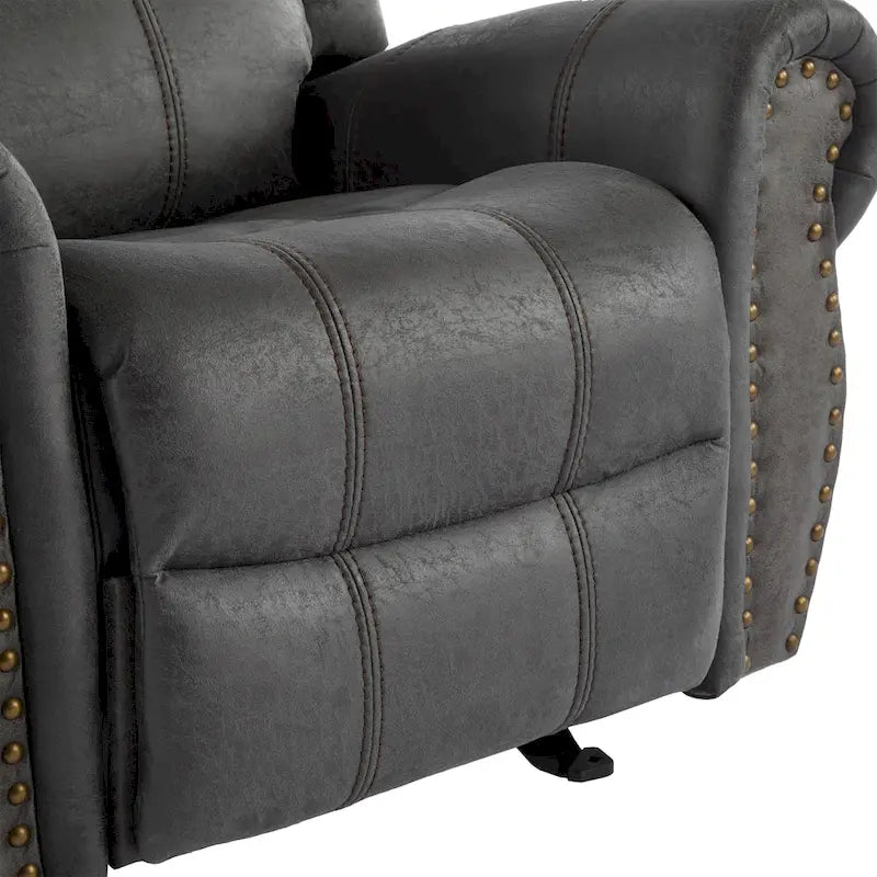 Charlie Bonded Leather Glider Recliner by Christopher Knight Home