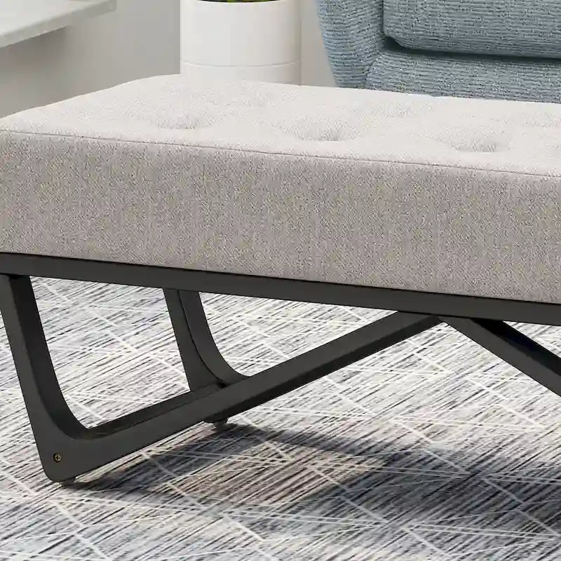 Ursa Contemporary Fabric Ottoman Bench by Christopher Knight Home