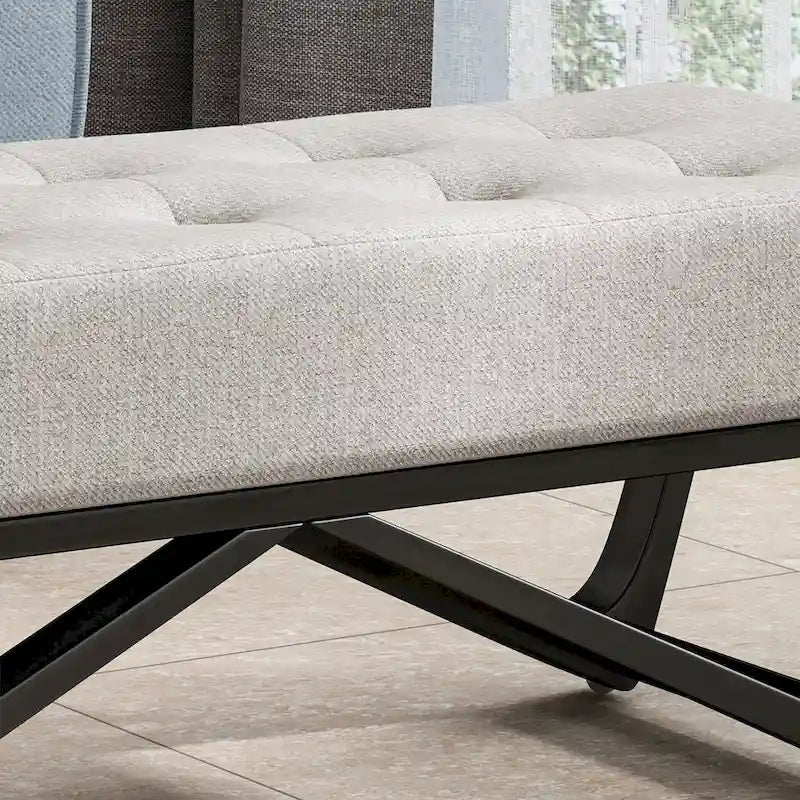 Ursa Contemporary Fabric Ottoman Bench by Christopher Knight Home