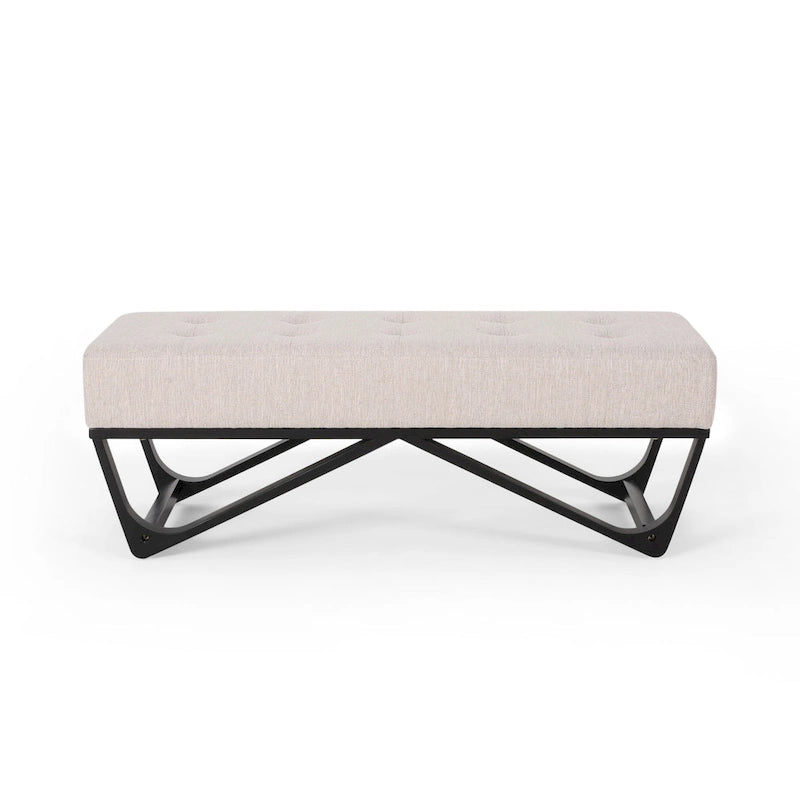 Ursa Contemporary Fabric Ottoman Bench by Christopher Knight Home