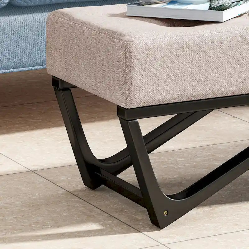 Ursa Contemporary Fabric Ottoman Bench by Christopher Knight Home