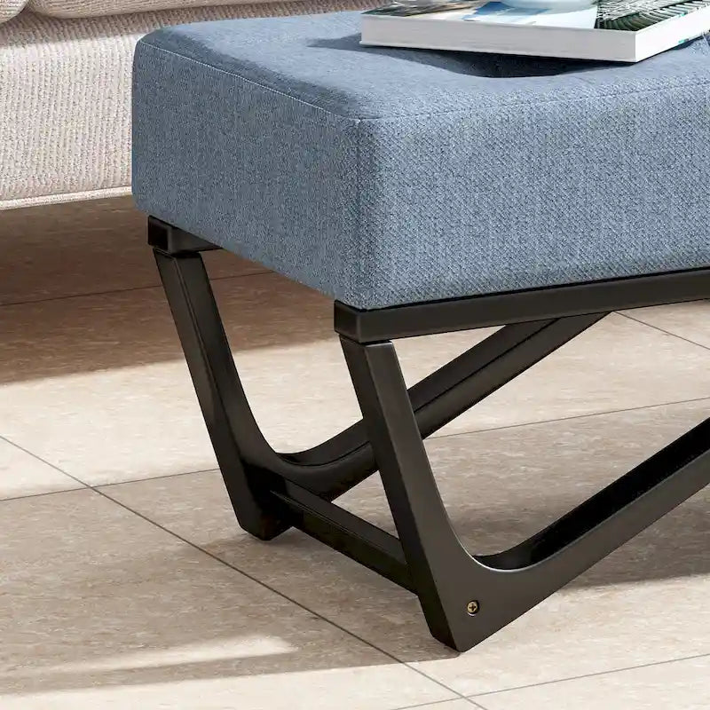 Ursa Contemporary Fabric Ottoman Bench by Christopher Knight Home